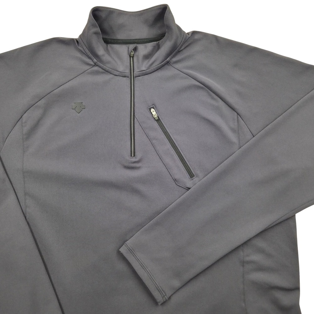 Descente 1/4 Zip Performance Pullover Charcoal Gr… - image 1
